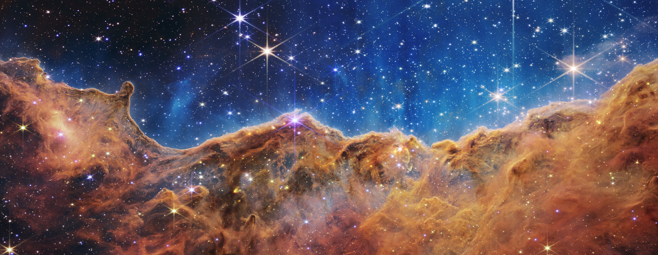 Cosmic Cliffs in the Carina Nebula