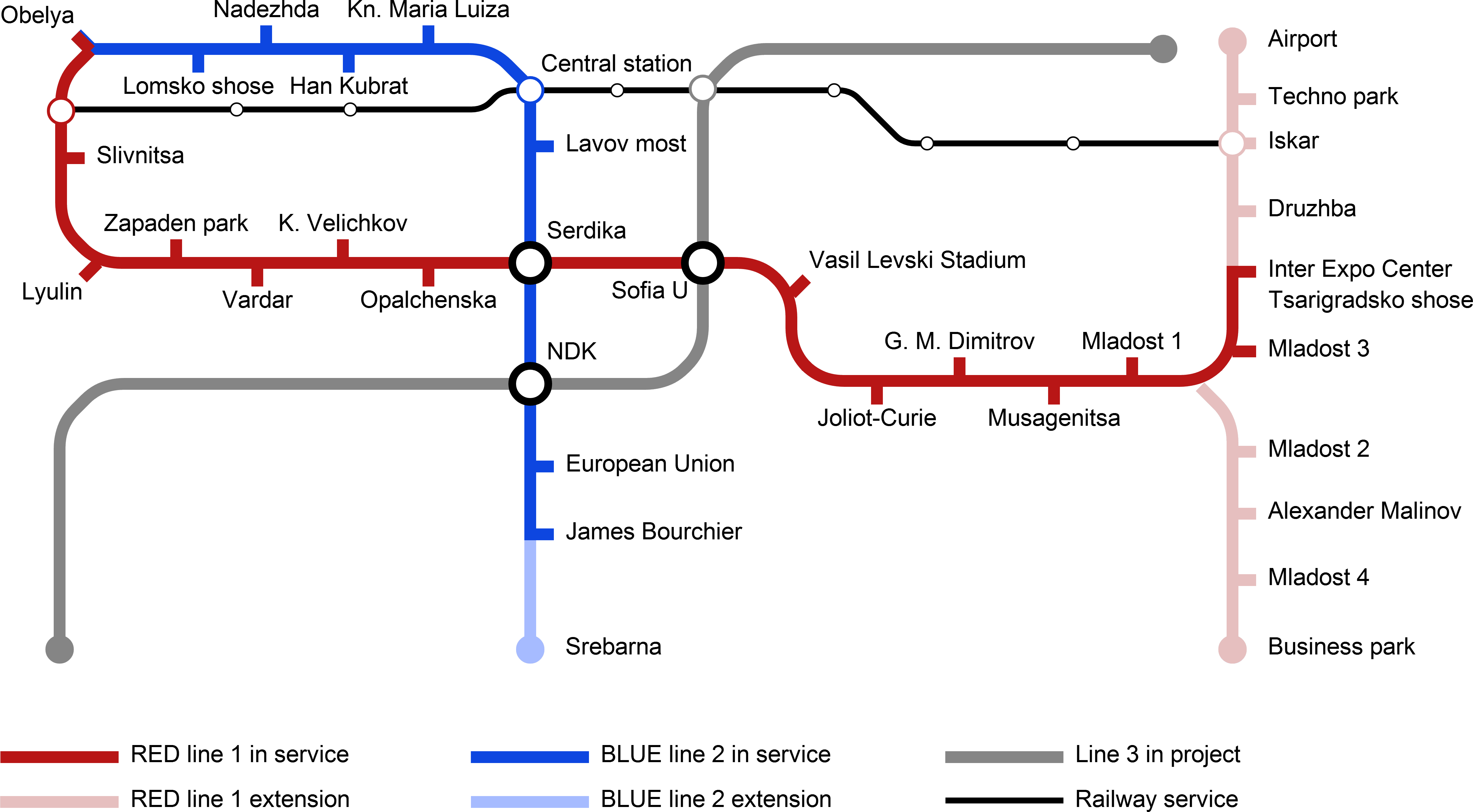 map sofia metro