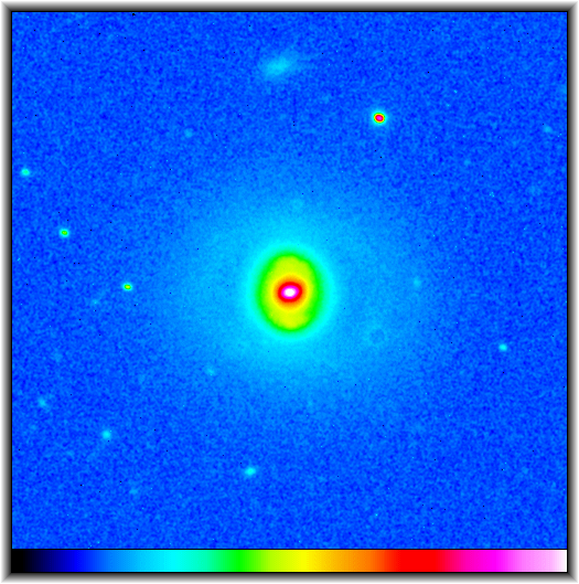 An illustration of ellipses fitting process appliet to Seyfert galaxy Mrk573