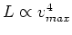 $L\propto
v_{max}^4$